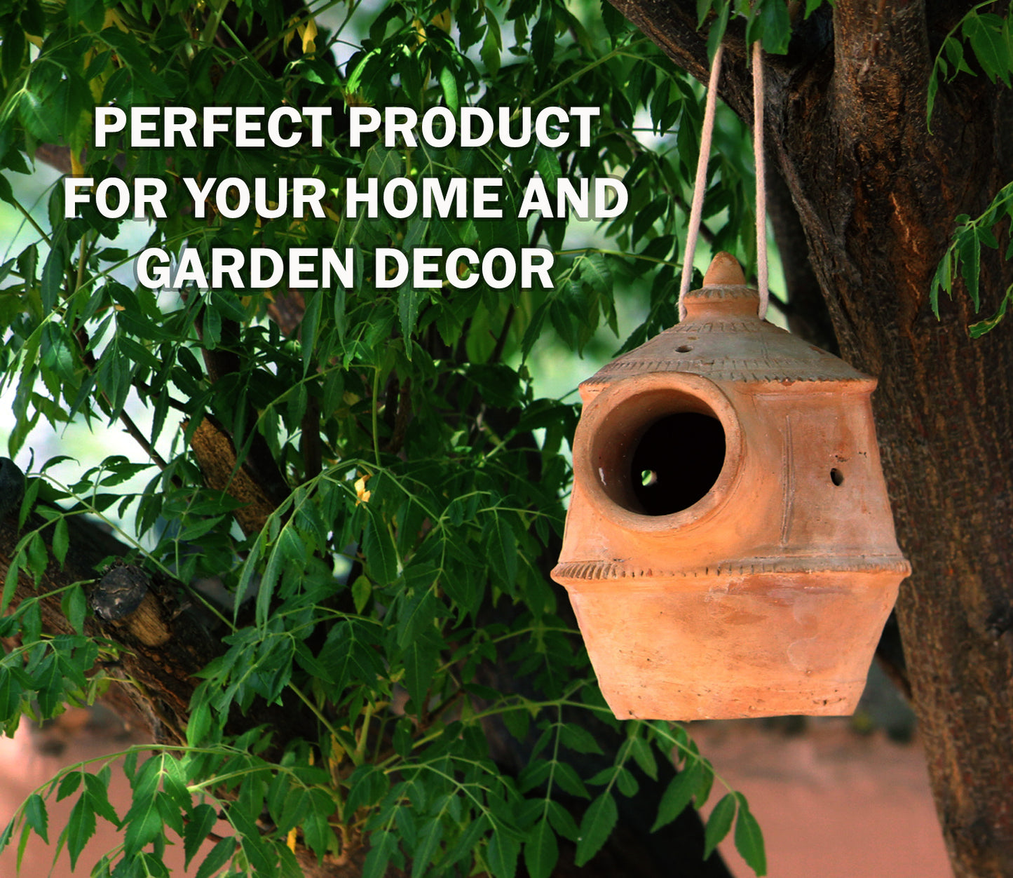 BIRDSHALA TERRACOTTA CLAY NEST BIRDHOUSE