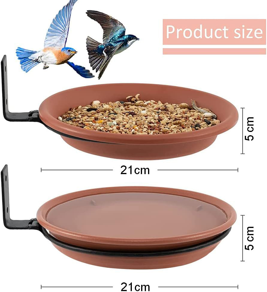 BIRDSHALA BIRD FEEDER & BATH WITH WALL MOUNTING SATAND